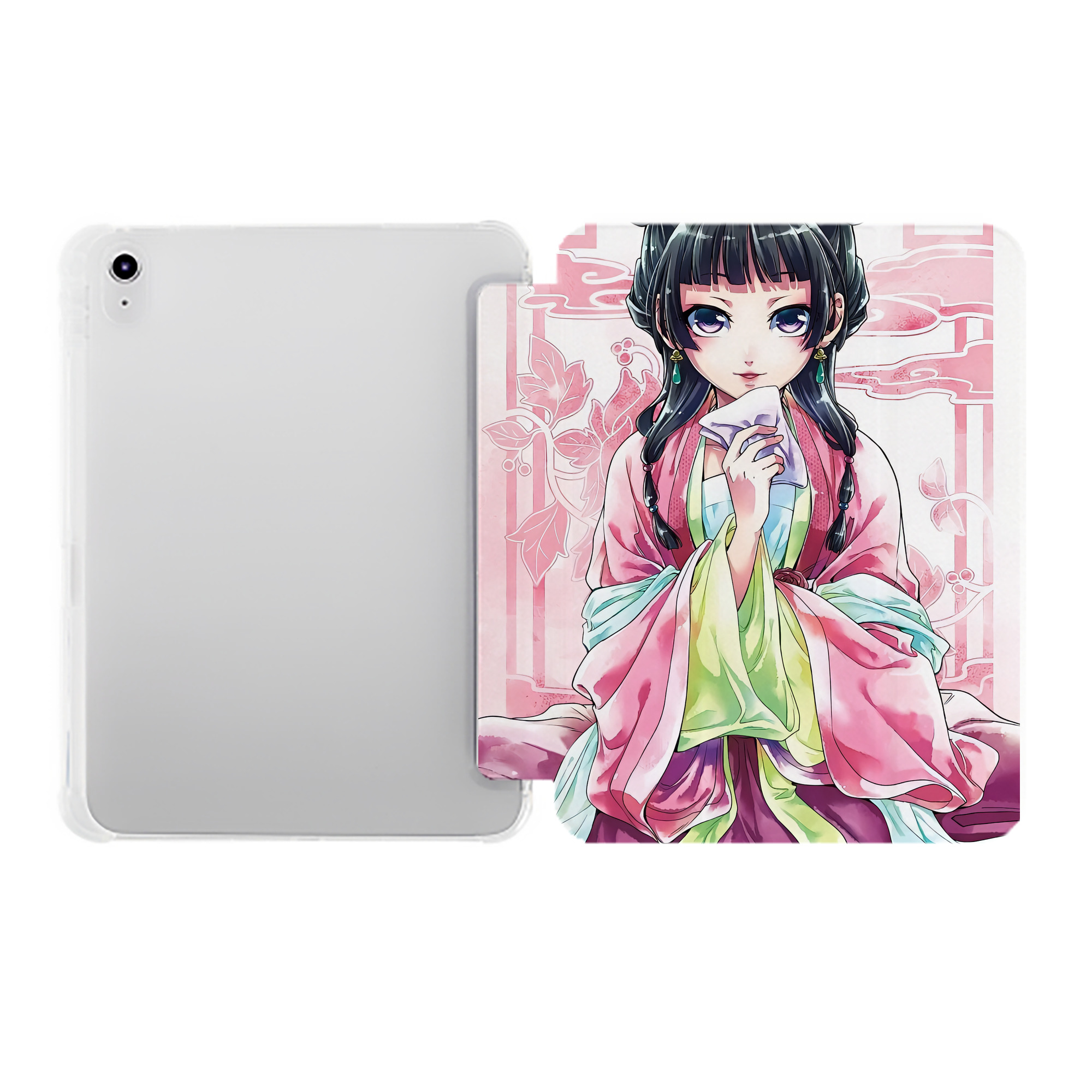 （画像用） 薬屋のひとりごと The Apothecary Diaries IPad ケース ペン収納付き 三つ折りスタンド PUレザー×シリコン 対応機種9.5/10.5/10.9インチ